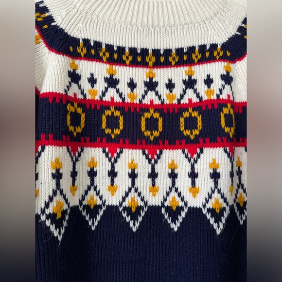 Vintage JCPenny Nordic Fair Isle Acrylic Knitted Sweater 60s 70s Women’s S - Picture 5 of 7